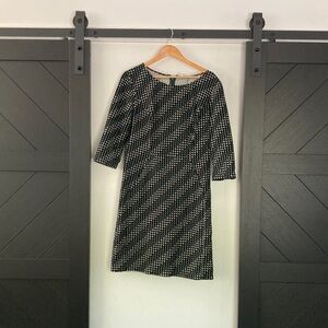 Boden Size 10LCorduroy dots Print Shift Mini Dress Green Half Sleeves